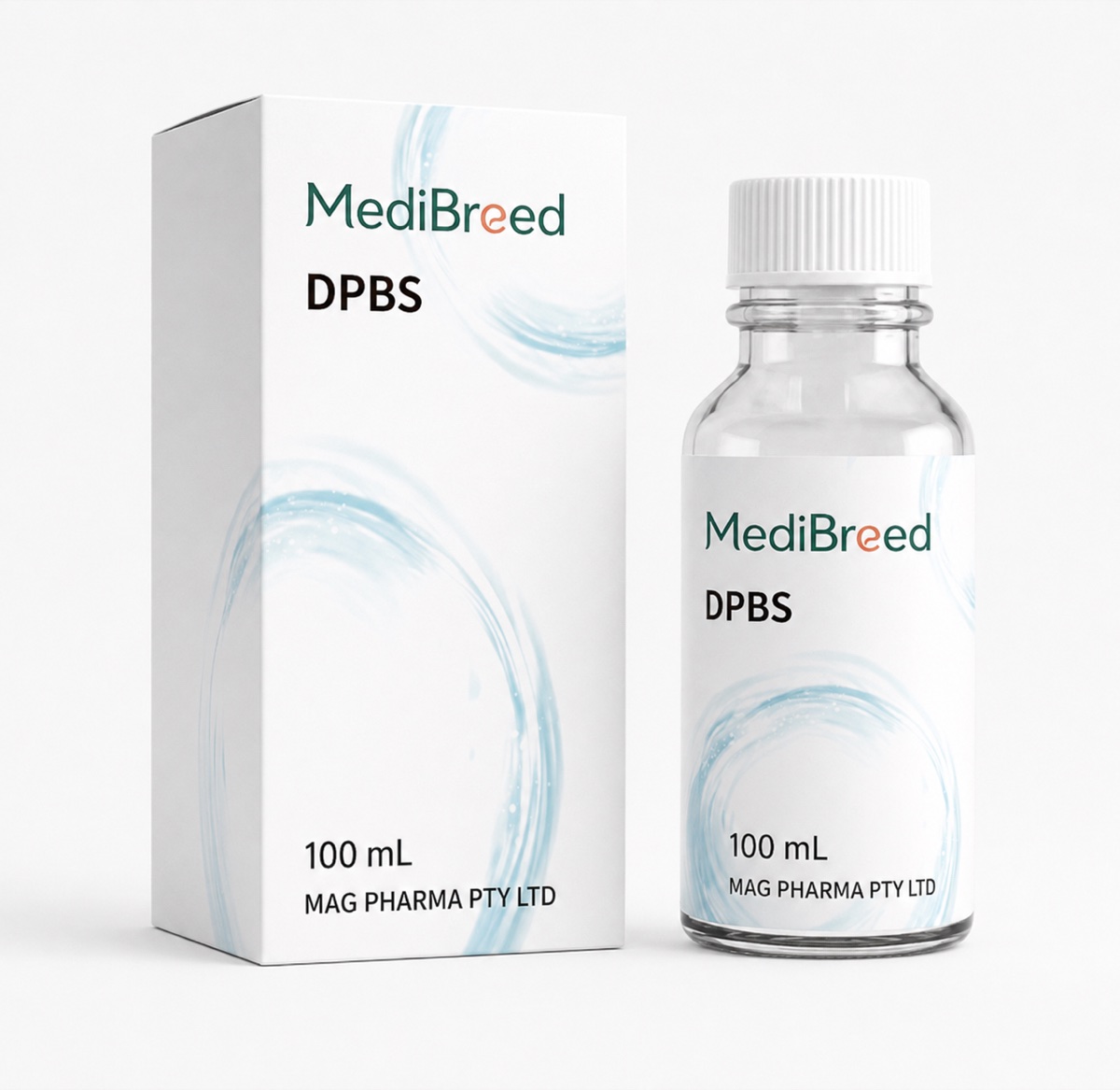 MediBreed DPBS product pack and bottle