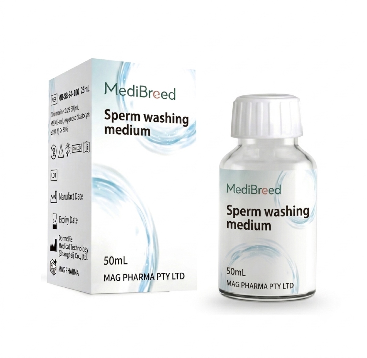 MediBreed Sperm Washing Medium product pack and bottle